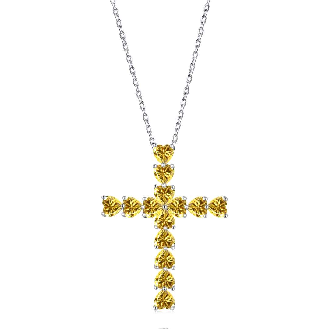 [Vera Jewelry]Strahlende Halskette in Kreuzform