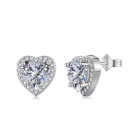 [Vera Jewelry]Sparkling Heart Shape Lover Earrings