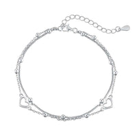 [Vera Jewelry]Dainty Double Layer Love Heart Bracelet