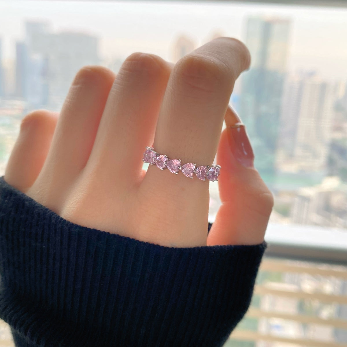 [Vera Jewelry]0.25 Carat Radiant Romance Heart Cut Lover Ring