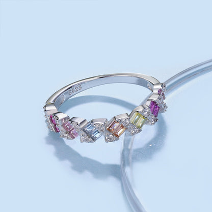 [Vera Jewelry]Delicate Vibrant Emerald Cut Daily Ring