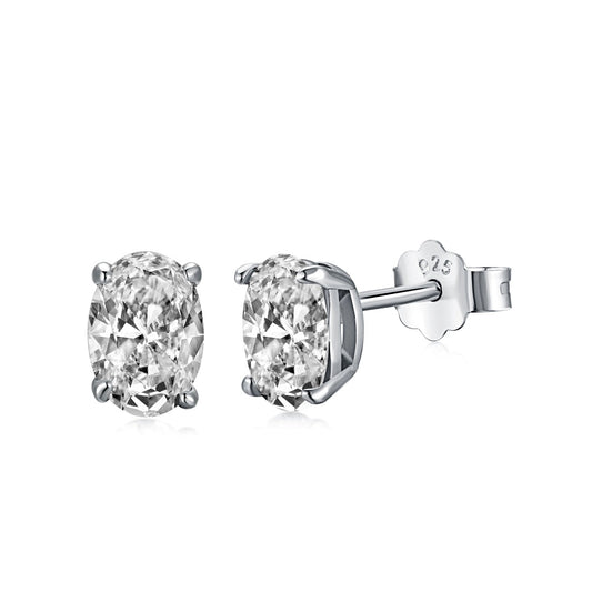 [Vera Jewelry]Oval Classic Dignified Elegant Earrings