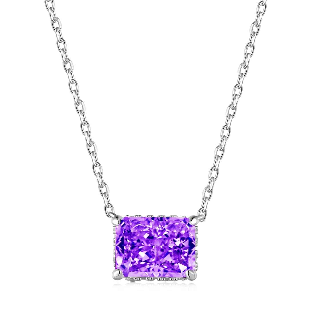 [Vera Jewelry]Luxurious Square Shape Colorful Necalack