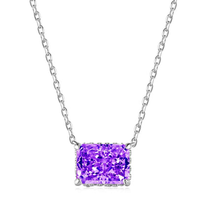 [Vera Jewelry]Luxurious Square Shape Colorful Necalack