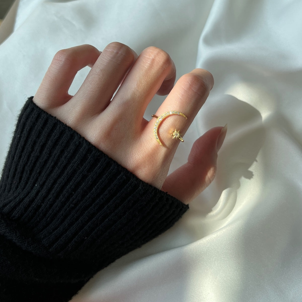 [Vera Jewelry]Eternity Moon & Star Ring
