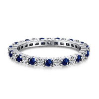 [Vera Jewelry]Exquisite Colorful Round Cut Tennis Ring