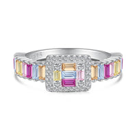 [Vera Jewelry]Exquisite Colorful Radiant Cut Party Ring