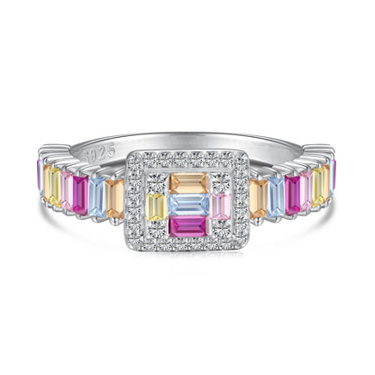 [Vera Jewelry]Exquisite Colorful Radiant Cut Party Ring