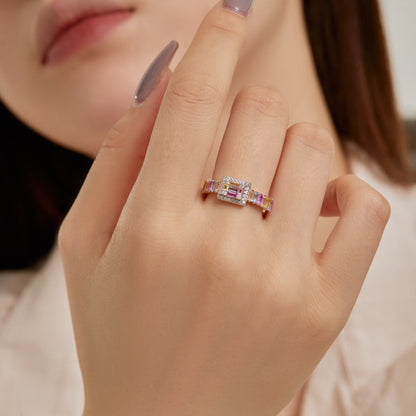 [Vera Jewelry]Exquisite Colorful Radiant Cut Party Ring