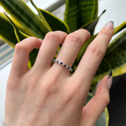 [Vera Jewelry]Exquisite Colorful Round Cut Tennis Ring