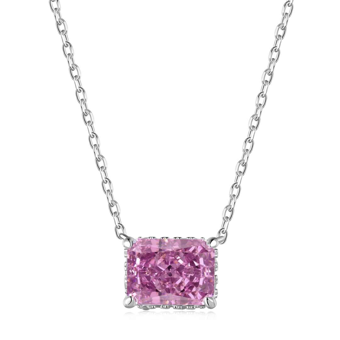 [Vera Jewelry]Luxurious Square Shape Colorful Necalack