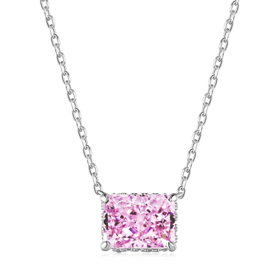 [Vera Jewelry]Luxurious Square Shape Colorful Necalack