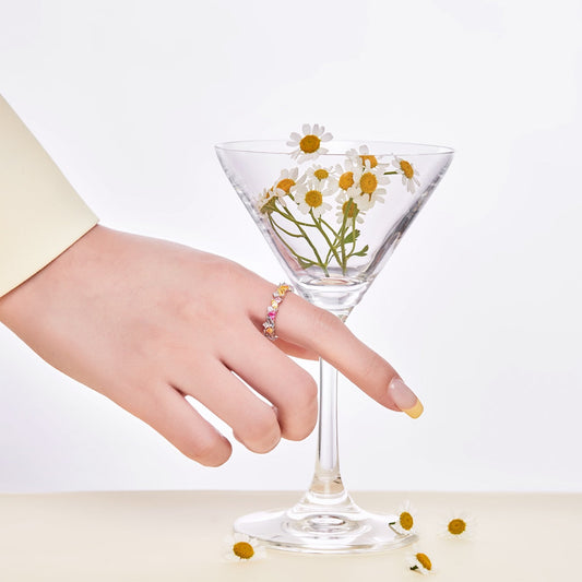 [Vera Jewelry]Dazzling Polychromatic Multi cut Daily Ring