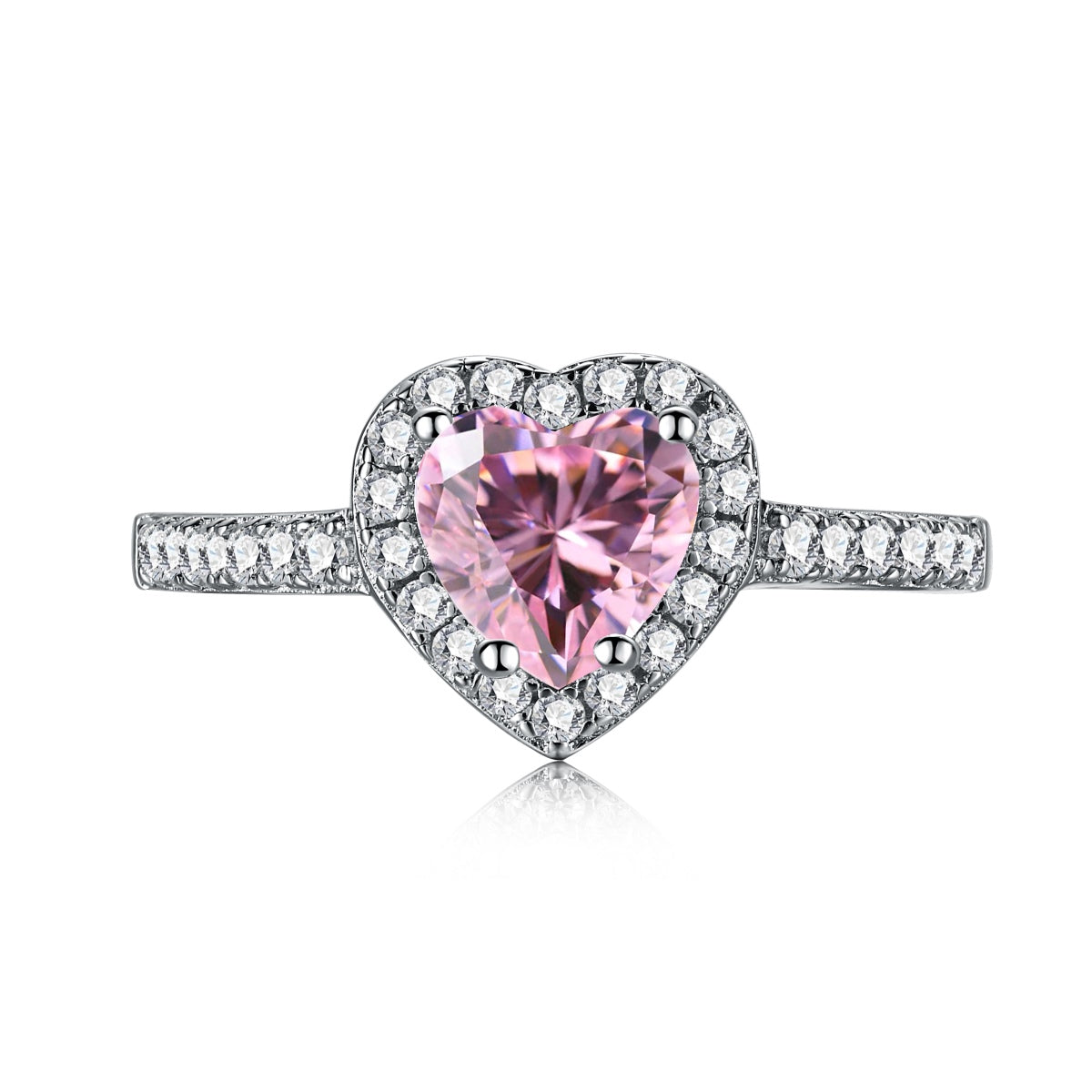 [Vera Jewelry]Eternity Splashy Romantic Heart Shape Lover Ring