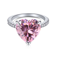 [Vera Jewelry]6.0 Carat Luxurious Sparkling Romantic Heart Cut Lover Ring