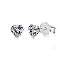 [Vera Jewelry]Sparkling Heart Shaped Simple Earrings