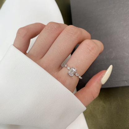 [Vera Jewelry]1.0 Carat Dainty Resplendent Radiant Cut Daily Ring