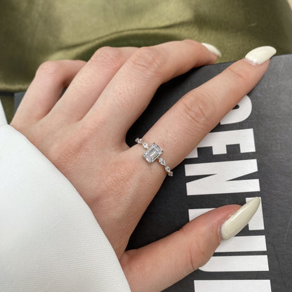 [Vera Jewelry]1.0 Carat Dainty Resplendent Radiant Cut Daily Ring