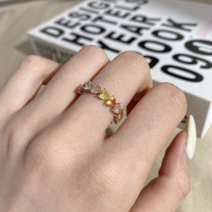 [Vera Jewelry]0.25 Carat Radiant Romance Heart Cut Lover Ring