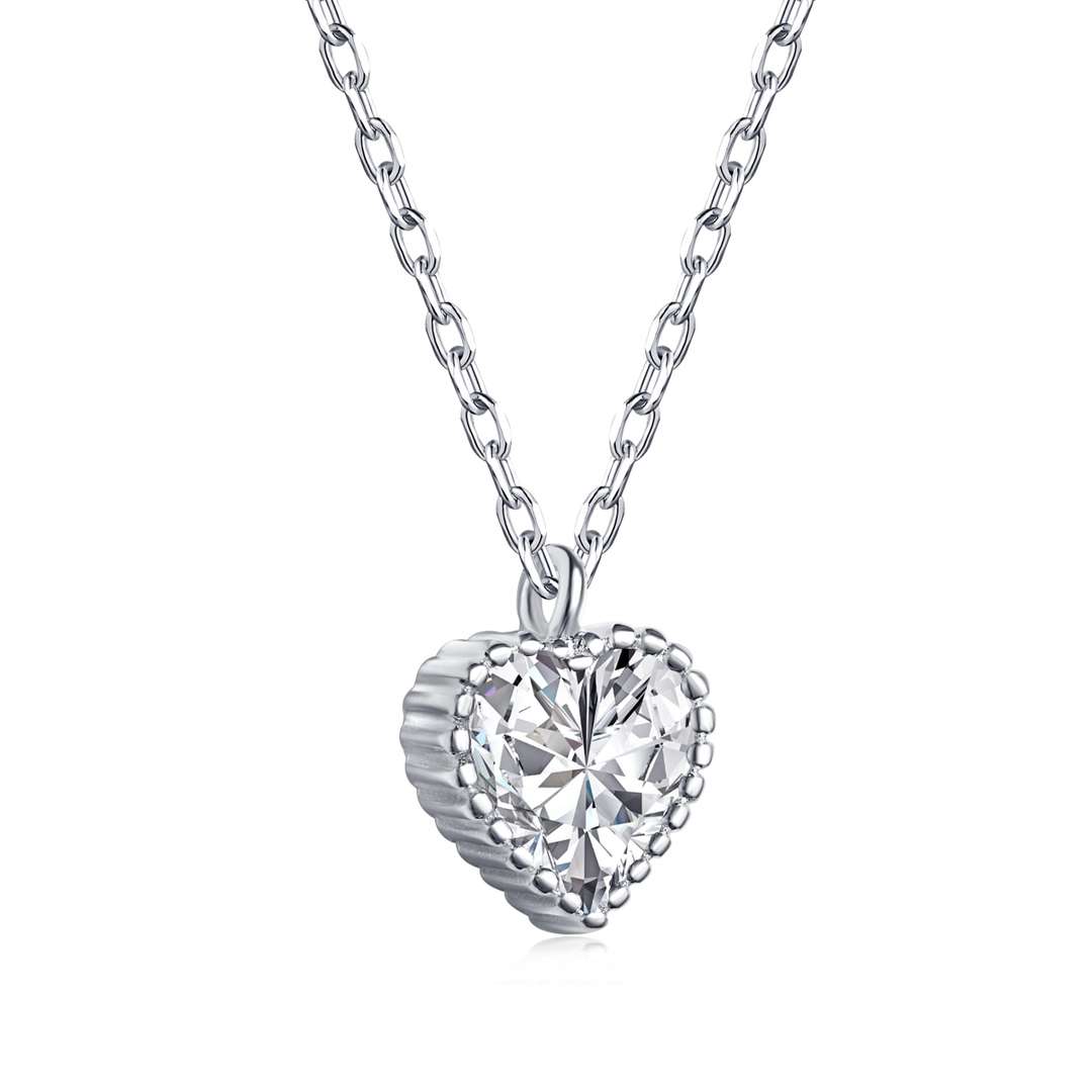 [Vera Jewelry]Ornate Heart Shape Necklace