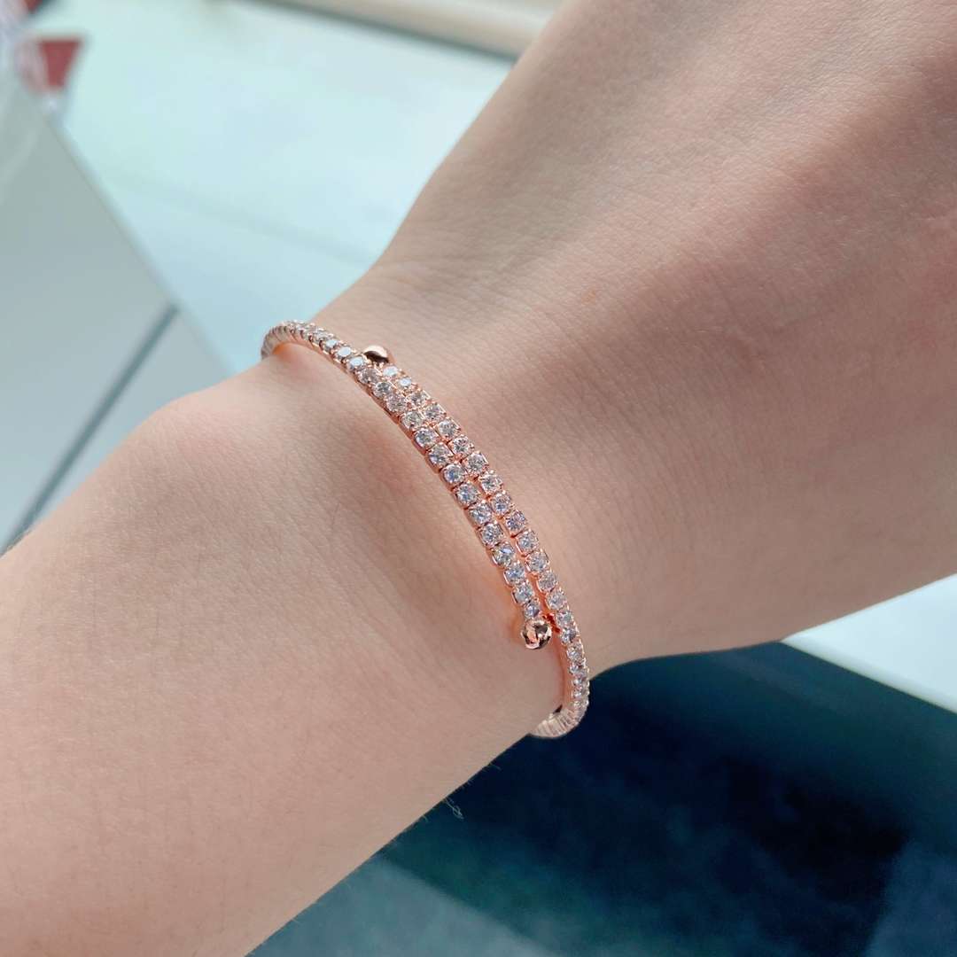 [Vera Jewelry]Row of Diamonds Round Fashion Bracelet
