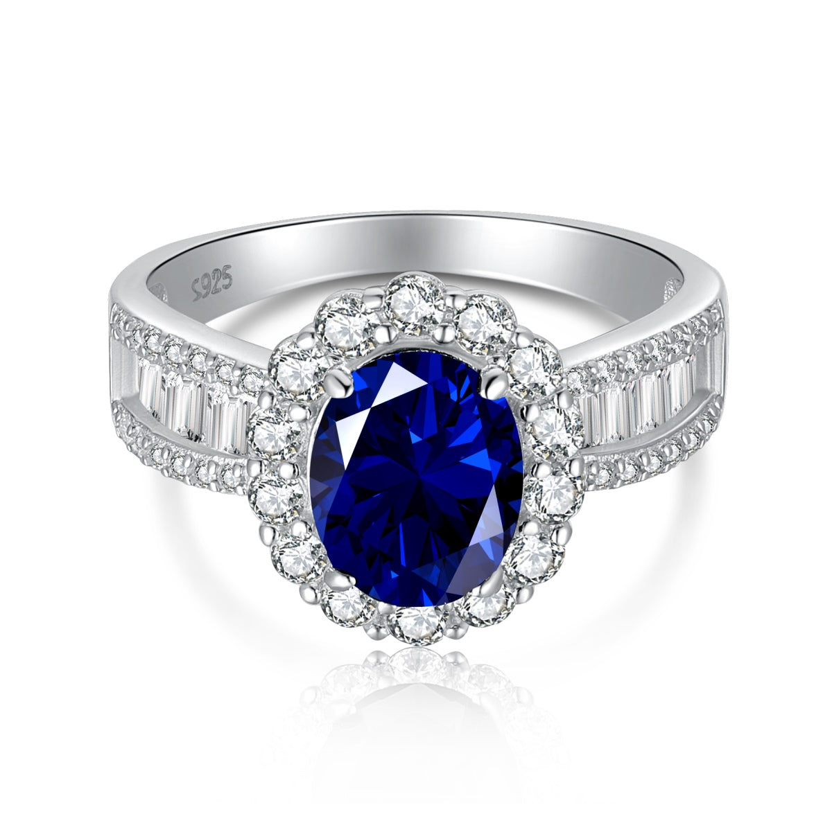 [Vera Jewelry]1.5 Carat Dazzling Charming Oval Cut Banquet Ring