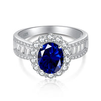 [Vera Jewelry]1.5 Carat Dazzling Charming Oval Cut Banquet Ring