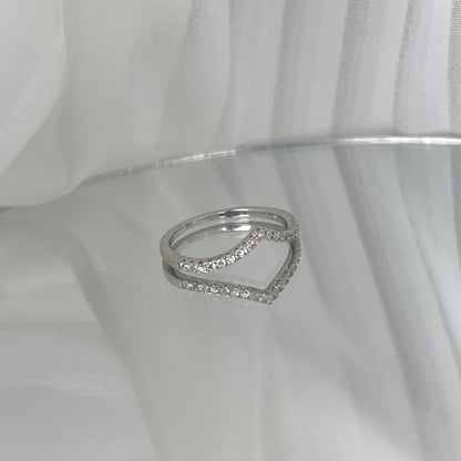 [Vera Jewelry]Elaborate Tennis Band Ring
