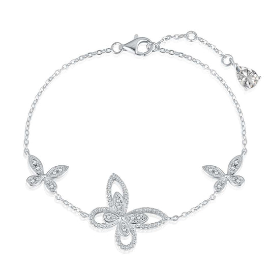 [Vera Jewelry]Delicate Butterfly Pendant Bracelet