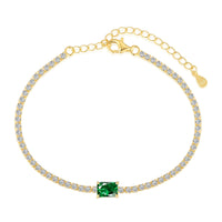 [Vera Jewelry]1.0 Carat Unique Emerald Cut Banquet Bracelet