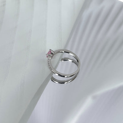 [Vera Jewelry]0.5 Carat CaratEternity Charming Heart Shape Lover Ring