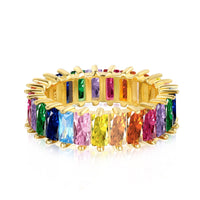 [Vera Jewelry]Unique Colorful Radiant Cut RIng