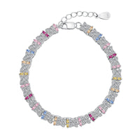 [Vera Jewelry]Unique Colorful Flower Shape Daily Bracelet