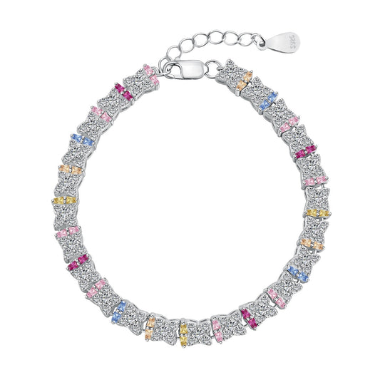 [Vera Jewelry]Unique Colorful Flower Shape Daily Bracelet