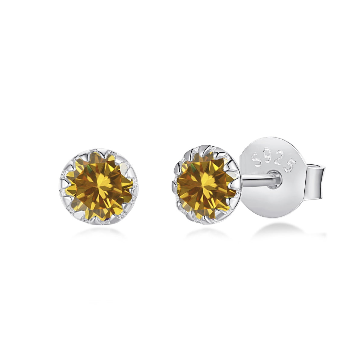 [Vera Jewelry]Sparkling Colorful Round Shape Earrings