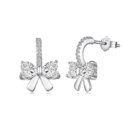 [Vera Jewelry]Exquisite Earrings With Heart-Shaped Bow Design