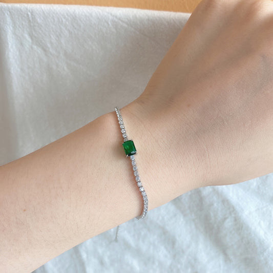[Vera Jewelry]1,0 Karat einzigartiges Armband mit Smaragdschliff für Festlichkeiten