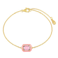 [Vera Jewelry]2.0 Carat Sparkling Colorful Emerald Cut Daily Bracelet