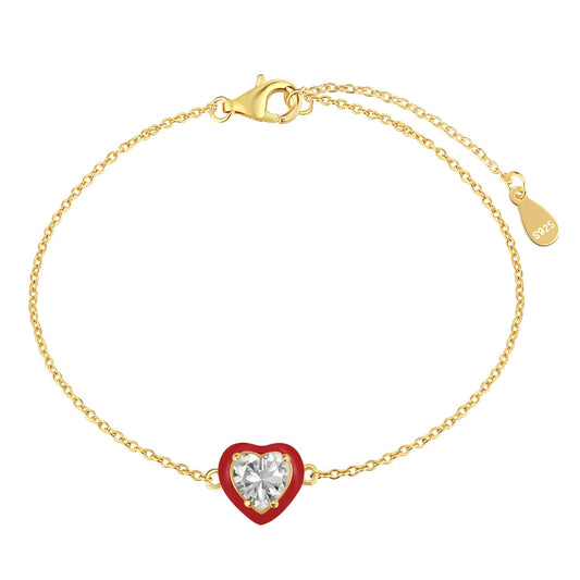 [Vera Jewelry] Funkelndes, romantisches herzförmiges Armband für Verliebte