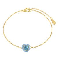 [Vera Jewelry]Sparkling Romantic Heart Shape Lover Bracelet