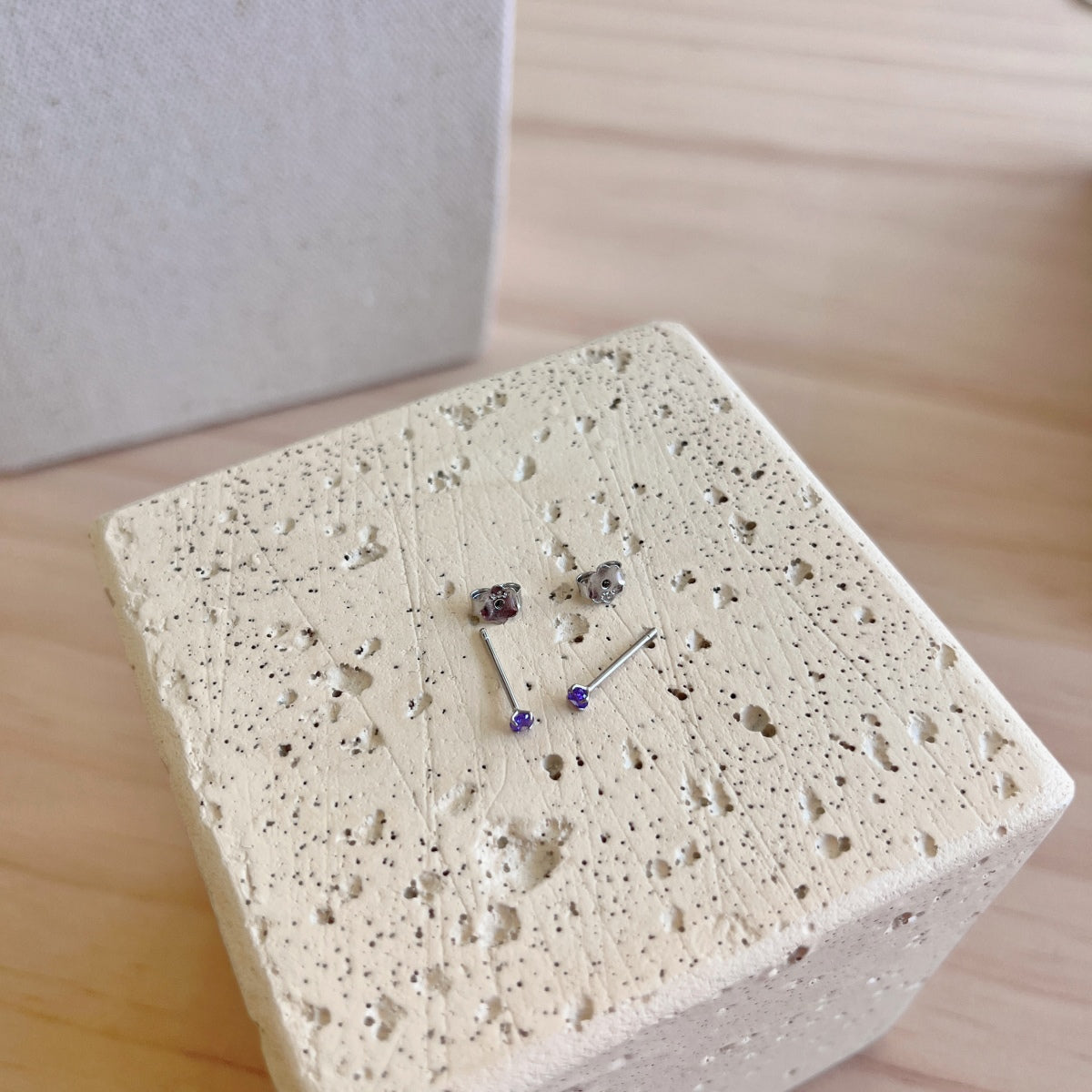 [Vera Jewelry]Delicate Solitaire Earrings