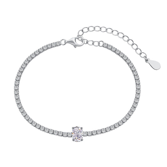 [Vera Jewelry]0,75 Karat exquisites Armband mit ovalem Schliff für den Alltag