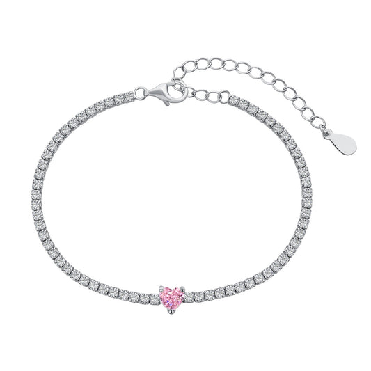 [Vera Jewelry] 0,5 Karat Elegantes Romantisches Herzform-Armband für Verliebte