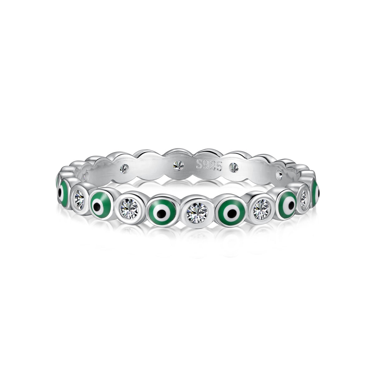 [Vera Jewelry]Sparkling Vibrant Round Shape Daily Ring