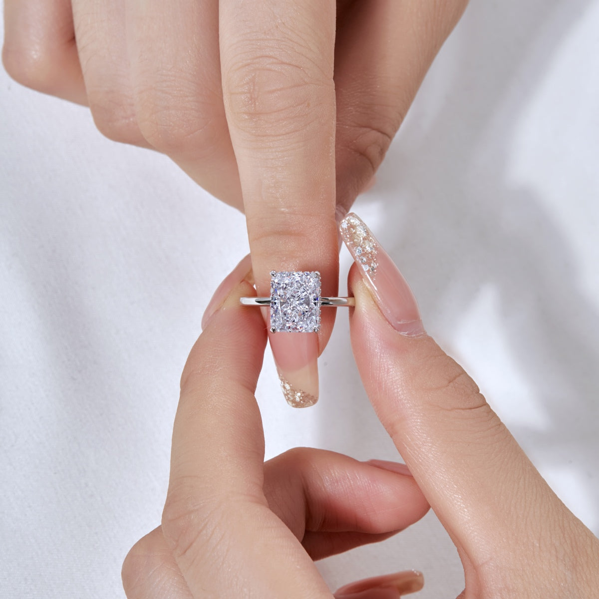 [Vera Jewelry]4.0 Carat Ornate Enchanting Radiand Cut Banquet Ring