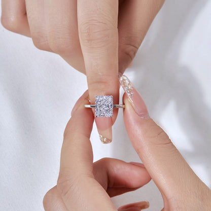 [Vera Jewelry]4.0 Carat Ornate Enchanting Radiand Cut Banquet Ring