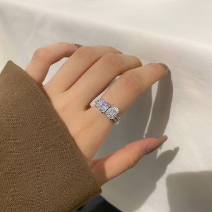 [Vera Jewelry]2.0 Carat Scintillating Ornate Radiant Cut Party Ring
