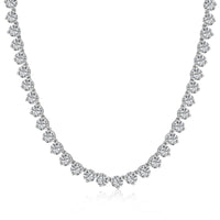 [Vera Jewelry]Ornate Heart Cut Tennis Necklace