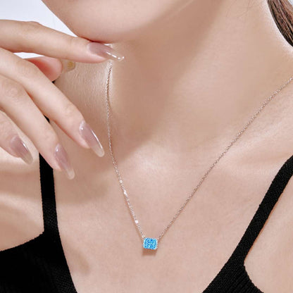 [Vera Jewelry]Luxurious Square Shape Colorful Necalack
