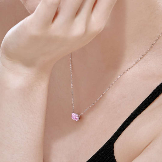 [Vera Jewelry]Luxurious Square Shape Colorful Necalack